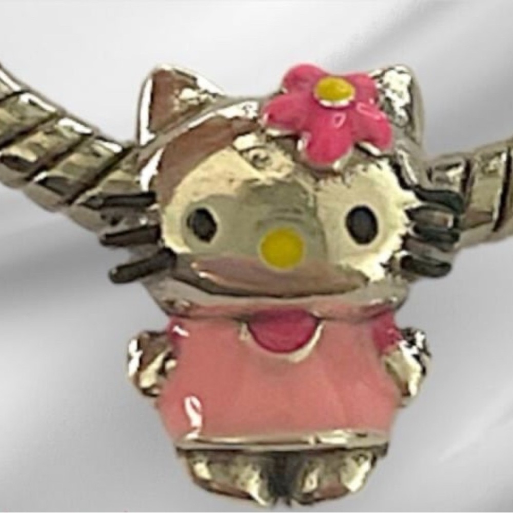 Pink Sanrio Hello Kitty Kawaii .925 silver charm - Picture 4 of 4